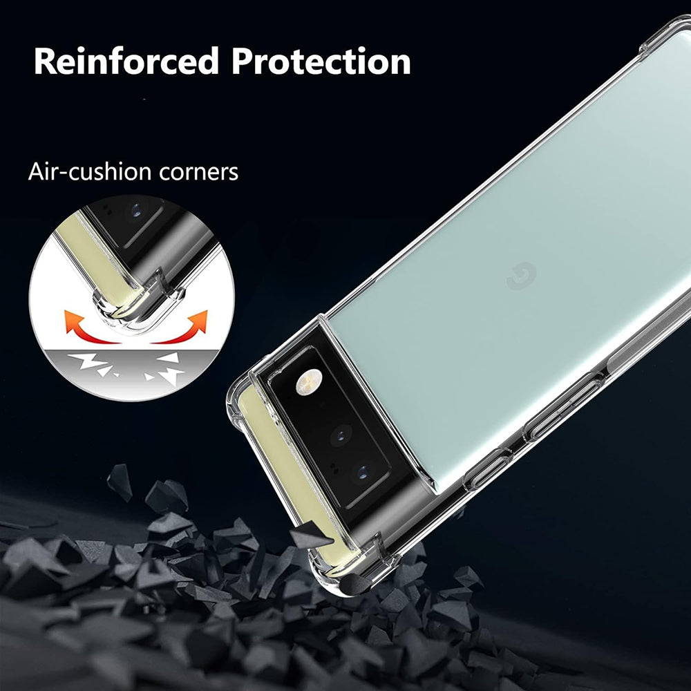 Husa de protectie Techsuit Shockproof Clear Silicone compatibil cu Google Pixel 6, Transparent