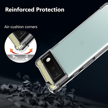 Husa de protectie Techsuit Shockproof Clear Silicone compatibil cu Google Pixel 6, Transparent