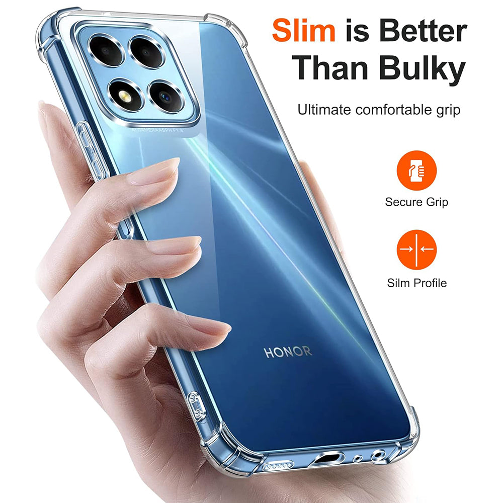 Husa de protectie Techsuit Shockproof Clear Silicone compatibil cu Honor X6 / X8 5G / 70 Lite, Transparent