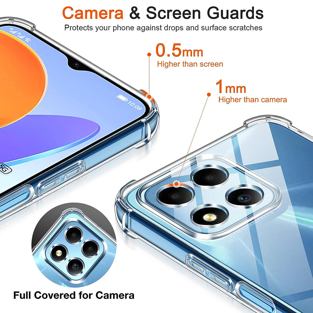 Husa de protectie Techsuit Shockproof Clear Silicone compatibil cu Honor X6 / X8 5G / 70 Lite, Transparent
