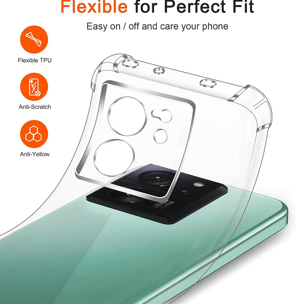 Husa de protectie Techsuit Shockproof Clear Silicone compatibil cu Xiaomi 13T / 13T Pro, Transparent