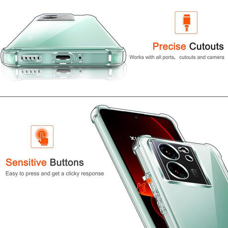 Husa de protectie Techsuit Shockproof Clear Silicone compatibil cu Xiaomi 13T / 13T Pro, Transparent