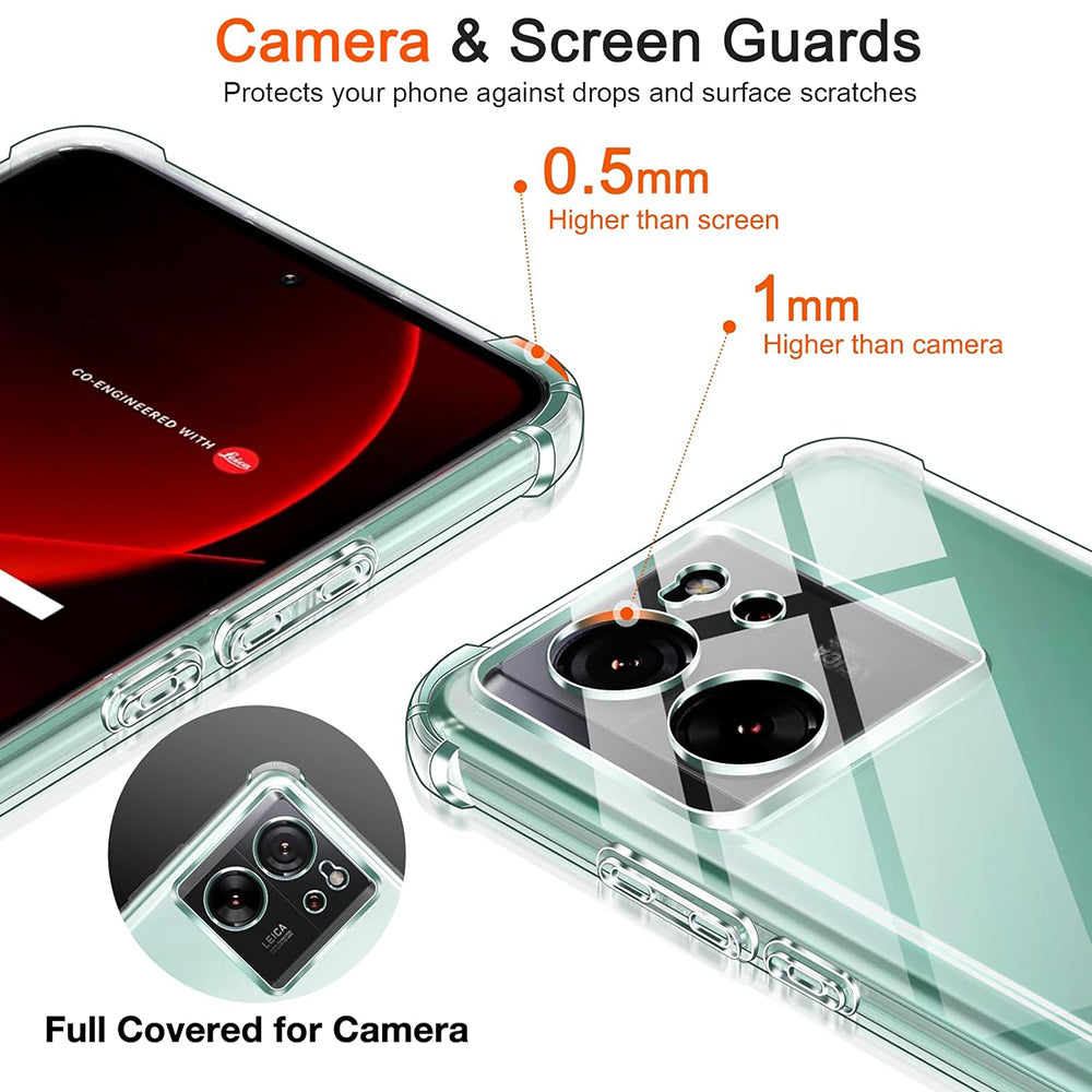 Husa de protectie Techsuit Shockproof Clear Silicone compatibil cu Xiaomi 13T / 13T Pro, Transparent