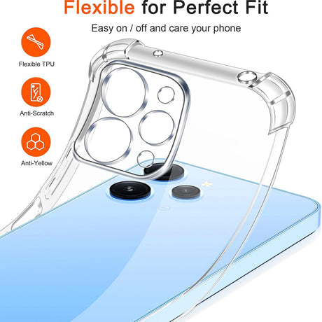 Husa de protectie Techsuit Shockproof Clear Silicone compatibil cu Xiaomi Redmi 12 4G / 12 5G, Transparent
