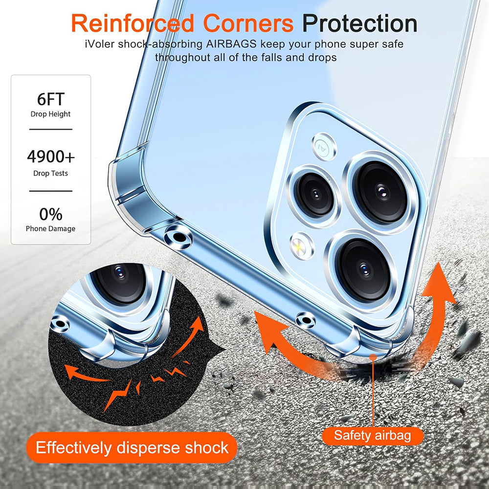 Husa de protectie Techsuit Shockproof Clear Silicone compatibil cu Xiaomi Redmi 12 4G / 12 5G, Transparent
