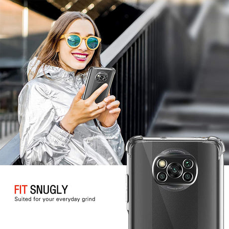 Husa de protectie Techsuit Shockproof Clear Silicone compatibil cu Xiaomi Poco X3 / Poco X3 NFC / Poco X3 Pro, Transparent
