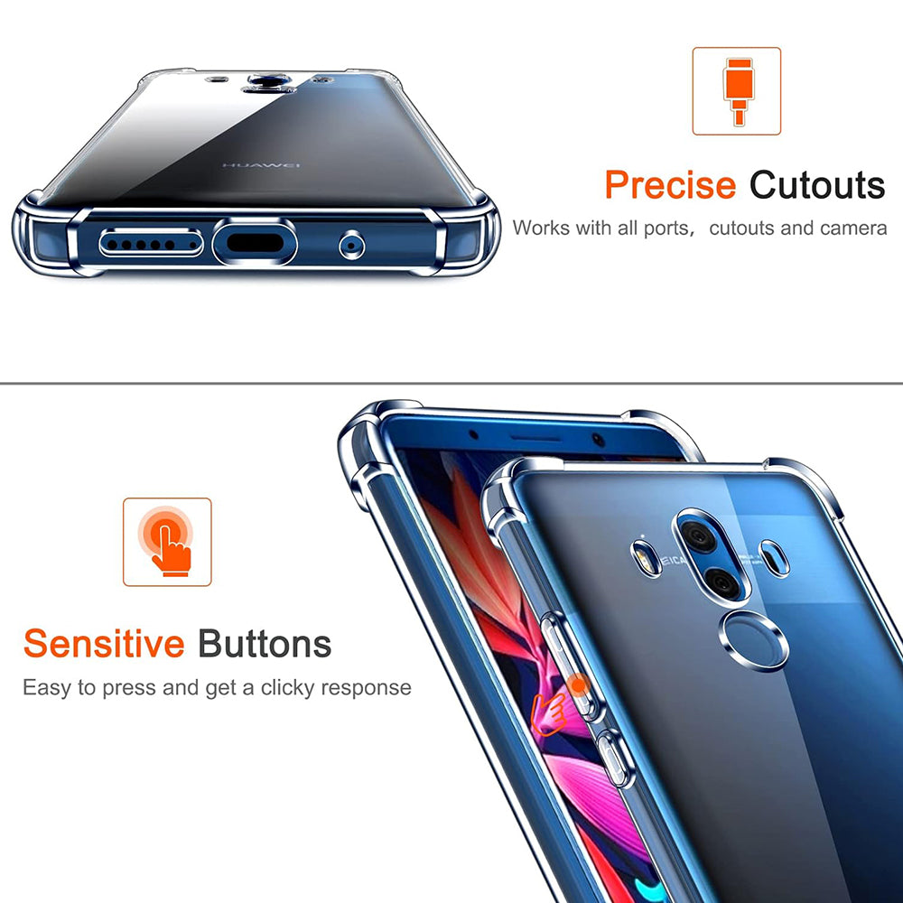 Husa de protectie Techsuit Shockproof Clear Silicone compatibil cu Huawei Mate 10 Pro, Transparent
