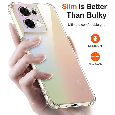 Husa de protectie Techsuit Shockproof Clear Silicone compatibil cu Oppo Reno8, Transparent