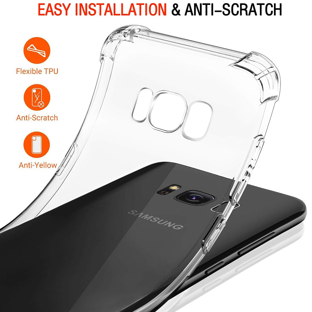 Husa de protectie Techsuit Shockproof Clear Silicone compatibil cu Samsung Galaxy S8 Plus, Transparent