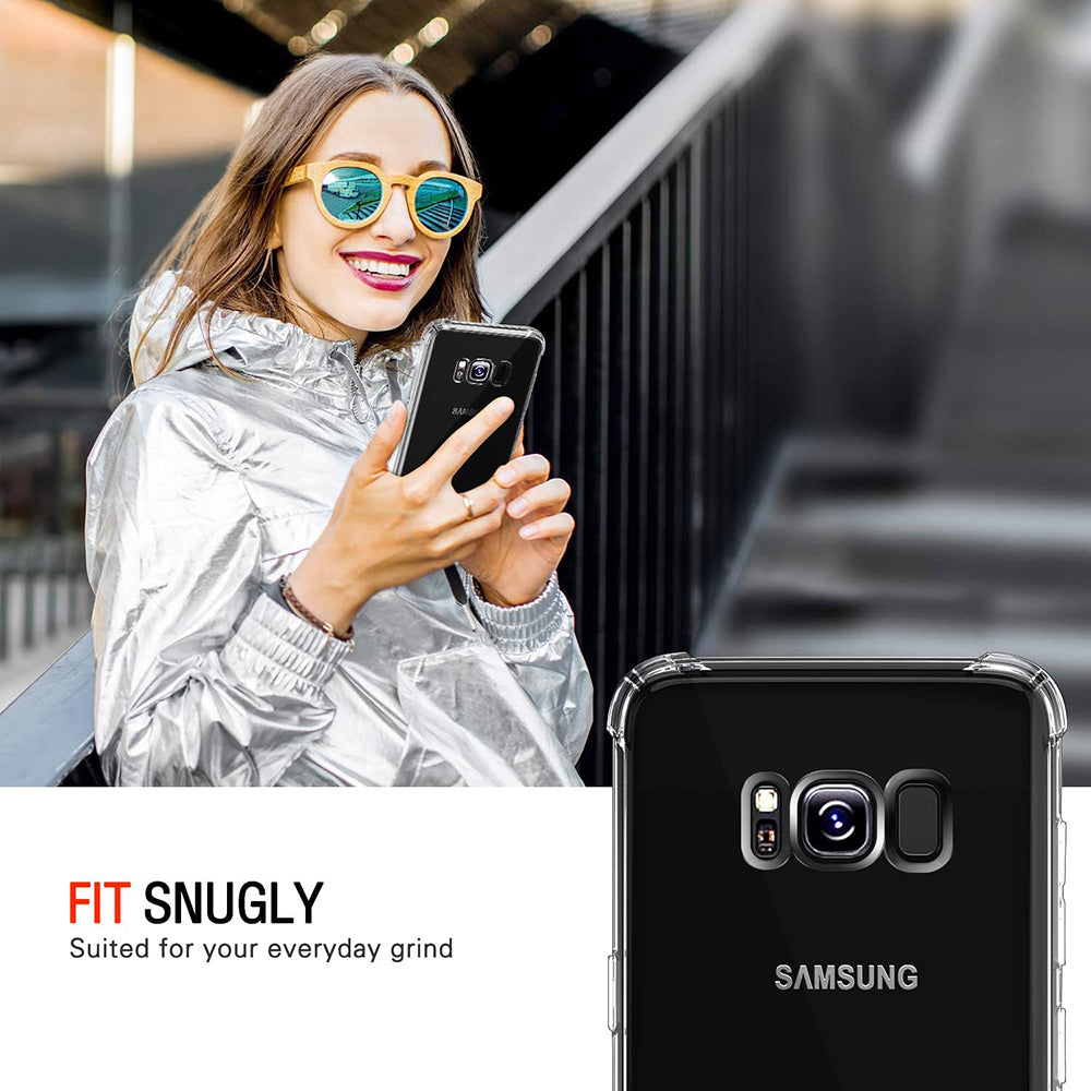 Husa de protectie Techsuit Shockproof Clear Silicone compatibil cu Samsung Galaxy S8 Plus, Transparent