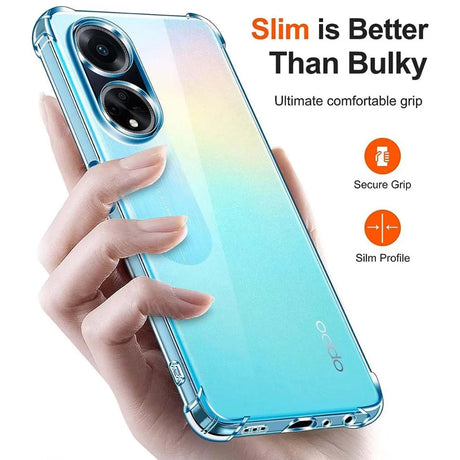 Husa de protectie Techsuit Shockproof Clear Silicone compatibil cu Oppo A98 5G, Transparent