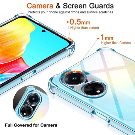 Husa de protectie Techsuit Shockproof Clear Silicone compatibil cu Oppo A98 5G, Transparent