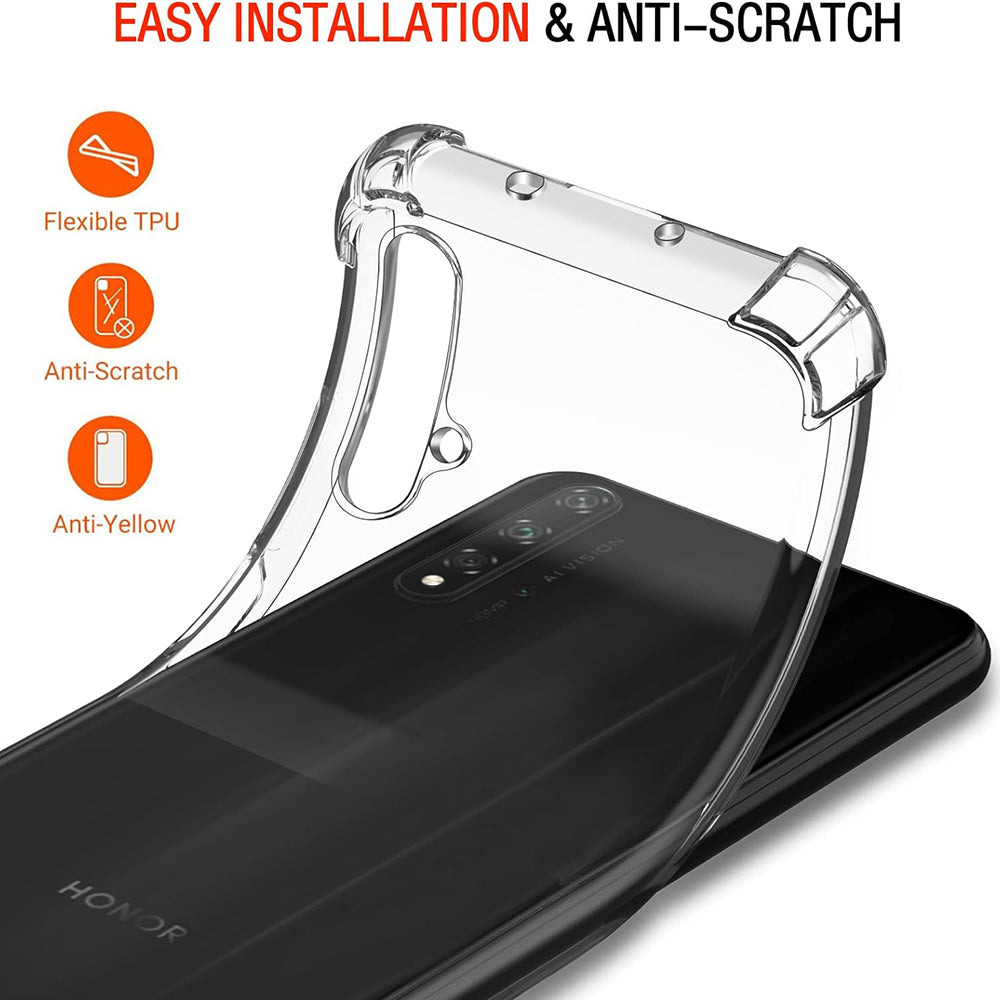 Husa de protectie Techsuit Shockproof Clear Silicone compatibil cu Huawei Nova 5T / Honor 20, Transparent