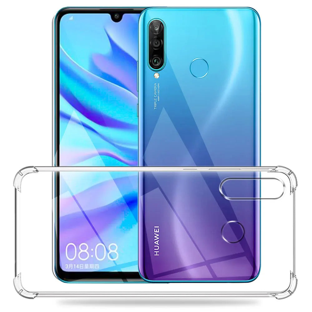 Husa de protectie Techsuit Shockproof Clear Silicone compatibil cu Huawei P30 Lite / P30 Lite New Edition, Transparent