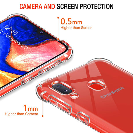 Husa de protectie Techsuit Shockproof Clear Silicone compatibil cu Samsung Galaxy A20e, Transparent