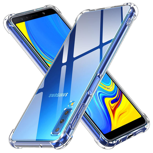 Husa de protectie Techsuit Shockproof Clear Silicone compatibil cu Samsung Galaxy A7 2018, Transparent
