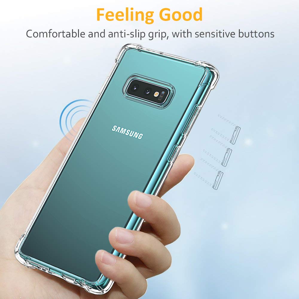 Husa de protectie Techsuit Shockproof Clear Silicone compatibil cu Samsung Galaxy S10e, Transparent