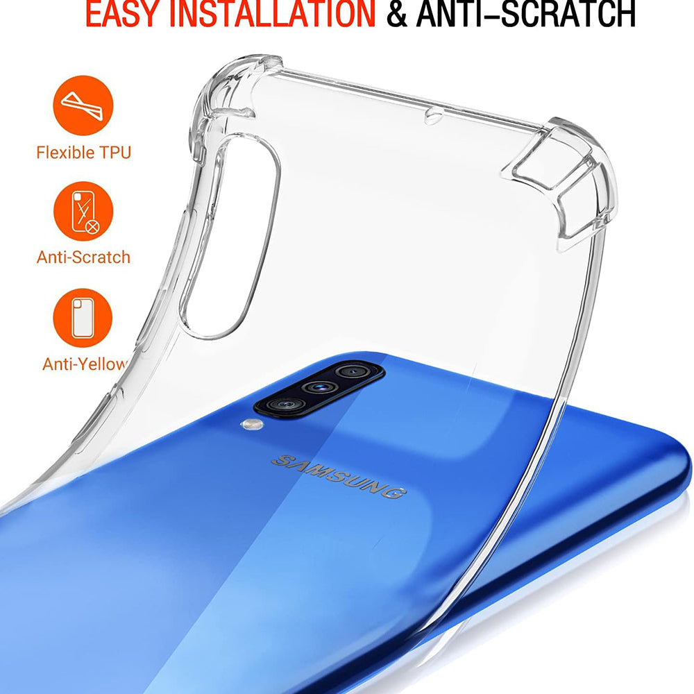 Husa de protectie Techsuit Shockproof Clear Silicone compatibil cu Samsung Galaxy A30s / A50 / A50s, Transparent