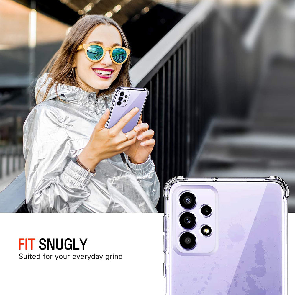 Husa de protectie Techsuit Shockproof Clear Silicone compatibil cu Samsung Galaxy A52 4G / A52 5G / A52s 5G, Transparent