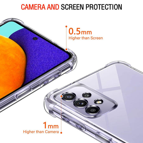 Husa de protectie Techsuit Shockproof Clear Silicone compatibil cu Samsung Galaxy A52 4G / A52 5G / A52s 5G, Transparent