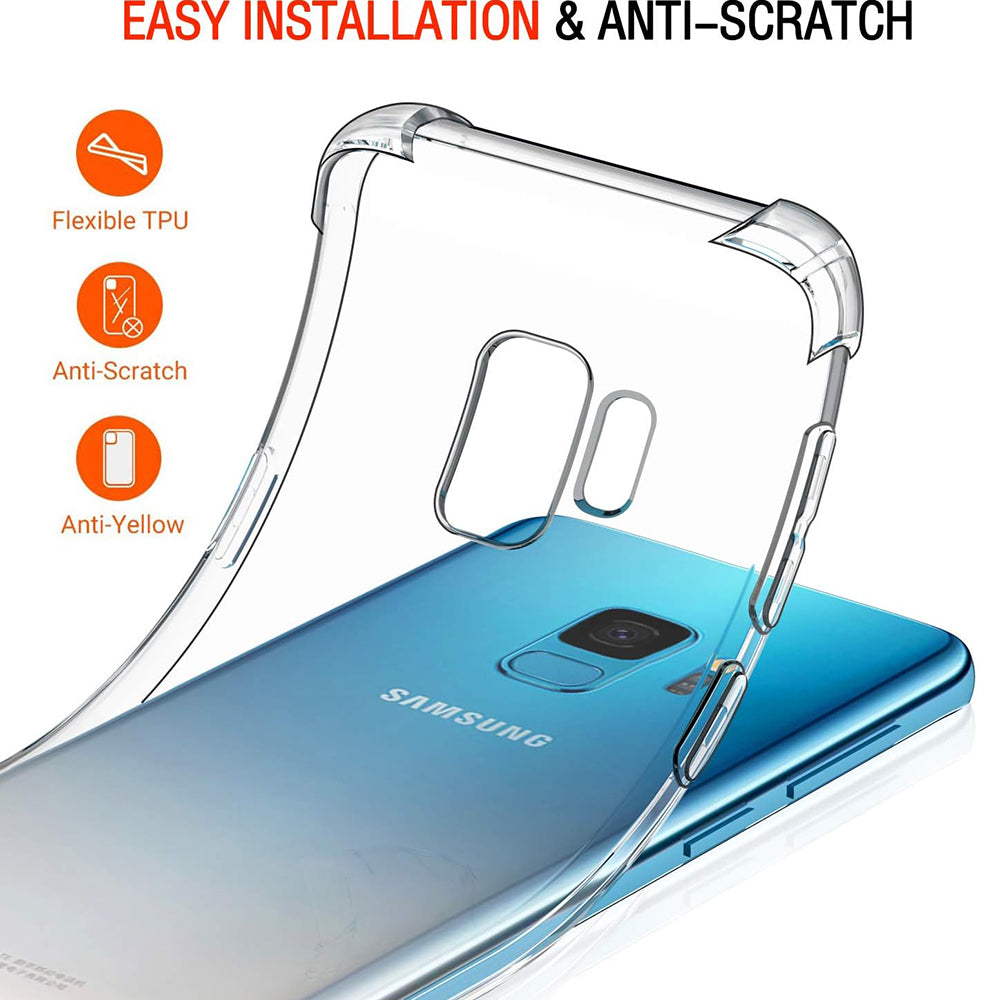 Husa de protectie Techsuit Shockproof Clear Silicone compatibil cu Samsung Galaxy S9, Transparent