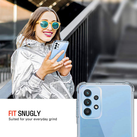 Husa de protectie Techsuit Shockproof Clear Silicone compatibil cu Samsung Galaxy A32 4G, Transparent