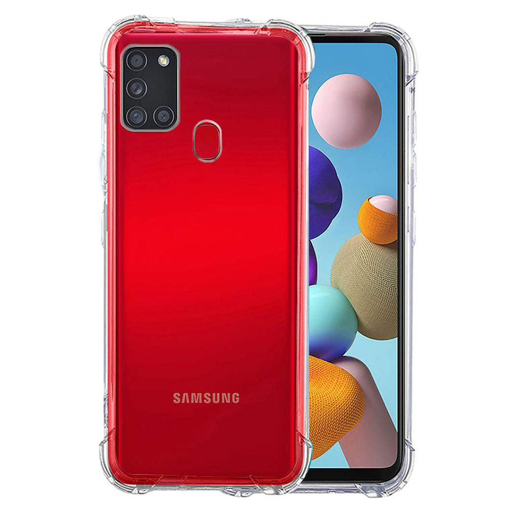 Husa de protectie Techsuit Shockproof Clear Silicone compatibil cu Samsung Galaxy A21s, Transparent