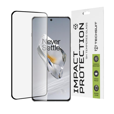 Folie de protectie Techsuit 111D Full Cover / Full Glue Glass / 3D Curved Screen compatibil cu OnePlus 12, Negru