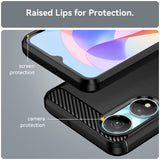 Husa de protectie Techsuit Carbon Silicone compatibil cu Honor X7b / X7b 5G / 90 SMART, Negru