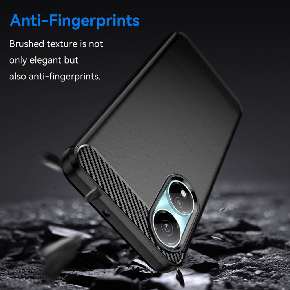Husa de protectie Techsuit Carbon Silicone compatibil cu Honor X7b / X7b 5G / 90 SMART, Negru
