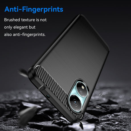 Husa de protectie Techsuit Carbon Silicone compatibil cu Honor X7b / X7b 5G / 90 SMART, Negru