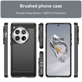 Husa de protectie Techsuit Carbon Silicone compatibil cu OnePlus 12, Negru