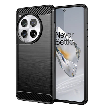 Husa de protectie Techsuit Carbon Silicone compatibil cu OnePlus 12, Negru