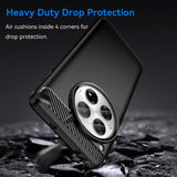 Husa de protectie Techsuit Carbon Silicone compatibil cu OnePlus 12, Negru