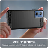Husa de protectie Techsuit Carbon Silicone compatibil cu Motorola Moto G34 / Moto G45, Negru