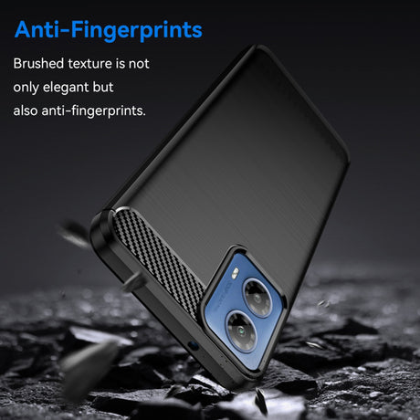 Husa de protectie Techsuit Carbon Silicone compatibil cu Motorola Moto G34 / Moto G45, Negru