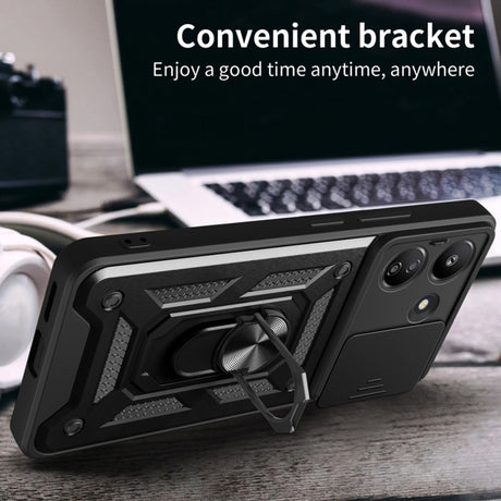 Husa de protectie Techsuit CamShield Series compatibil cu Xiaomi Redmi 13C 4G / Poco C65, Negru
