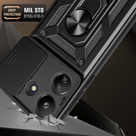 Husa de protectie Techsuit CamShield Series compatibil cu Xiaomi Redmi 13C 4G / Poco C65, Negru