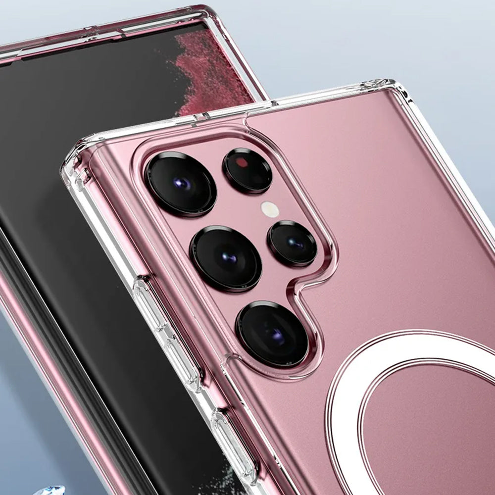 Husa de protectie Techsuit MagSafe Pro compatibil cu Samsung Galaxy S24 Ultra, Nude Pink