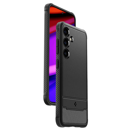 Husa de protectie Spigen Rugged Armor (ACS07346) compatibil cu Samsung Galaxy S24, Negru