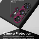 Husa de protectie Ringke Silicone Magnetic MagSafe compatibil cu Samsung Galaxy S24 Ultra, Roz Sand