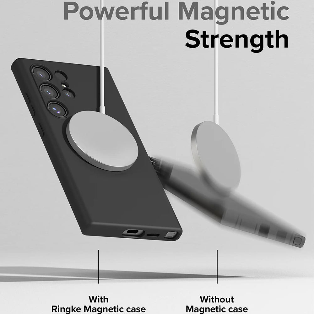 Husa de protectie Ringke Silicone Magnetic MagSafe compatibil cu Samsung Galaxy S24 Ultra, Roz Sand