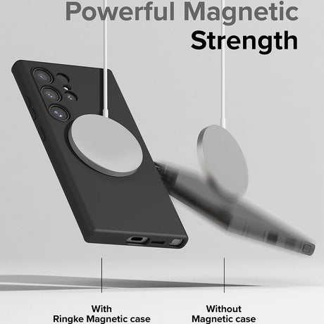 Husa de protectie Ringke Silicone Magnetic MagSafe compatibil cu Samsung Galaxy S24 Ultra, Roz Sand