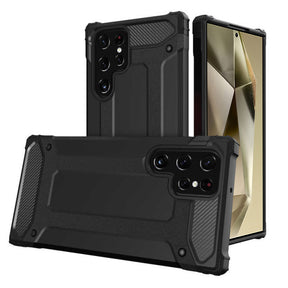 Husa de protectie Techsuit Hybrid Armor compatibil cu Samsung Galaxy S24 Ultra, Negru