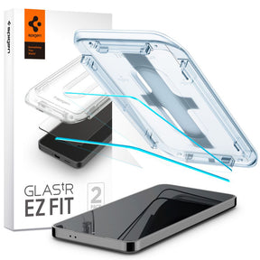 Folie de protectie Spigen (set de 2) Glas.tR EZ-FIT (AGL07440) compatibil cu Samsung Galaxy S24 / S25, Transparent