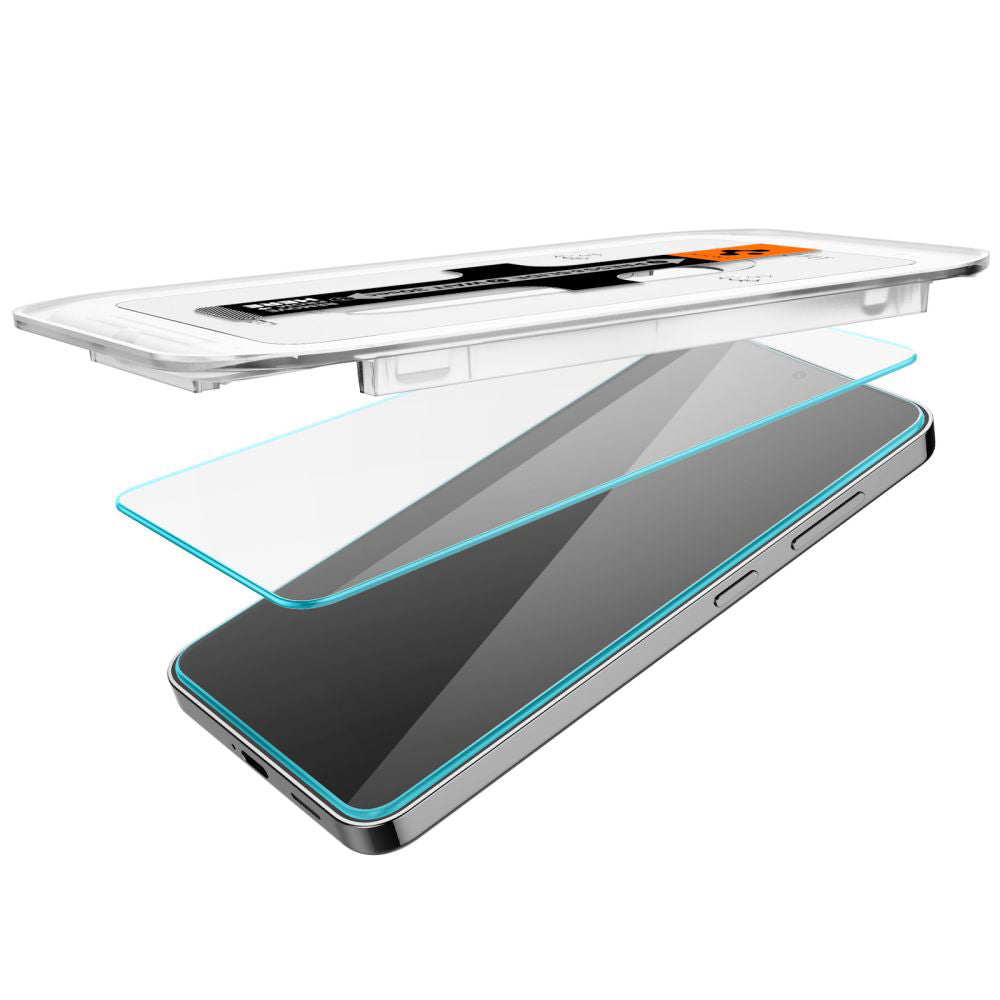 Folie de protectie Spigen (set de 2) Glas.tR EZ-FIT (AGL07440) compatibil cu Samsung Galaxy S24 / S25, Transparent