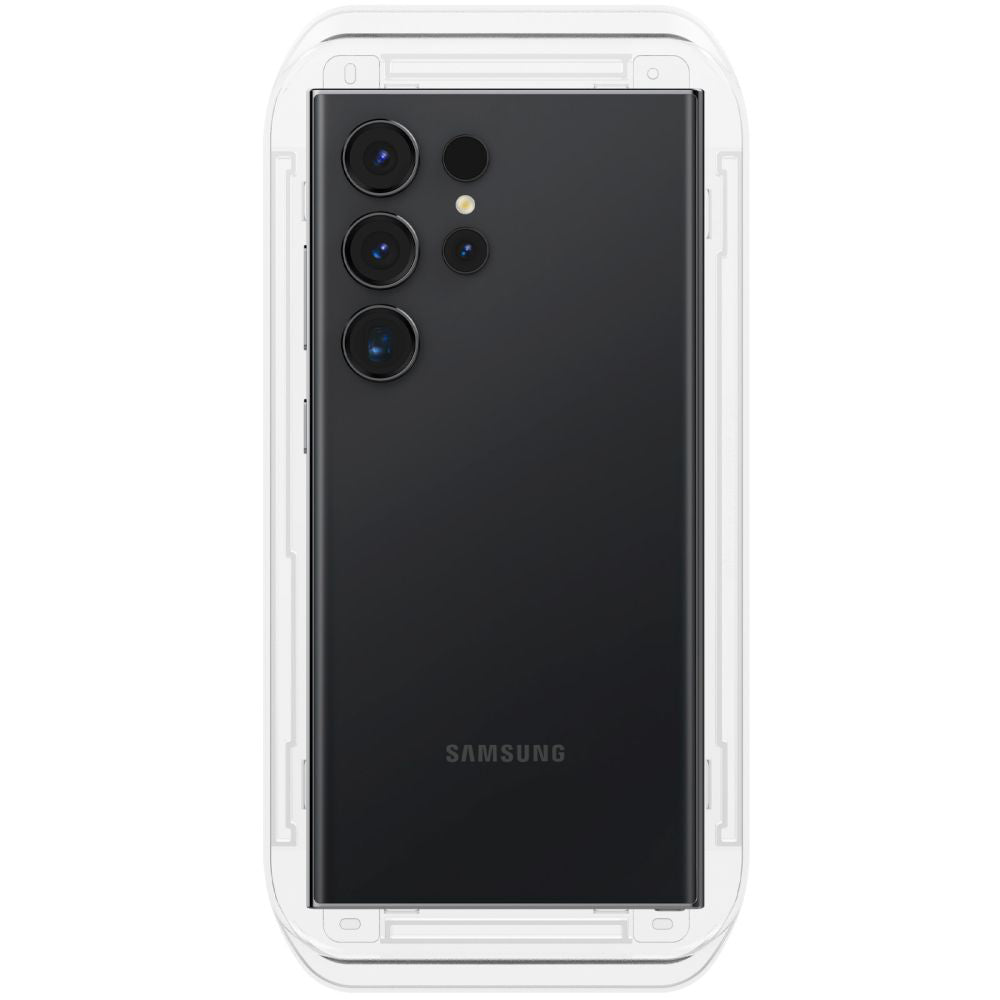 Folie de protectie Spigen (set de 2) Glas.tR EZ-FIT (AGL07495) compatibil cu Samsung Galaxy S24 Ultra, Transparent