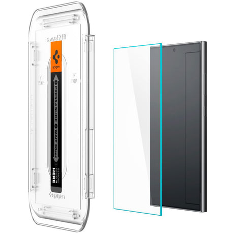 Folie de protectie Spigen (set de 2) Glas.tR EZ-FIT (AGL07495) compatibil cu Samsung Galaxy S24 Ultra, Transparent