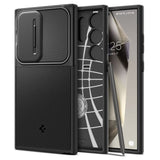 Husa de protectie Spigen Optik Armor (ACS07313) compatibil cu Samsung Galaxy S24 Ultra, Negru