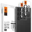 Folie de protectie Spigen (set de 2) Optik.tR EZ Fit Pro Camera Glass (AGL07425) compatibil cu Samsung Galaxy S24 Ultra, Negru